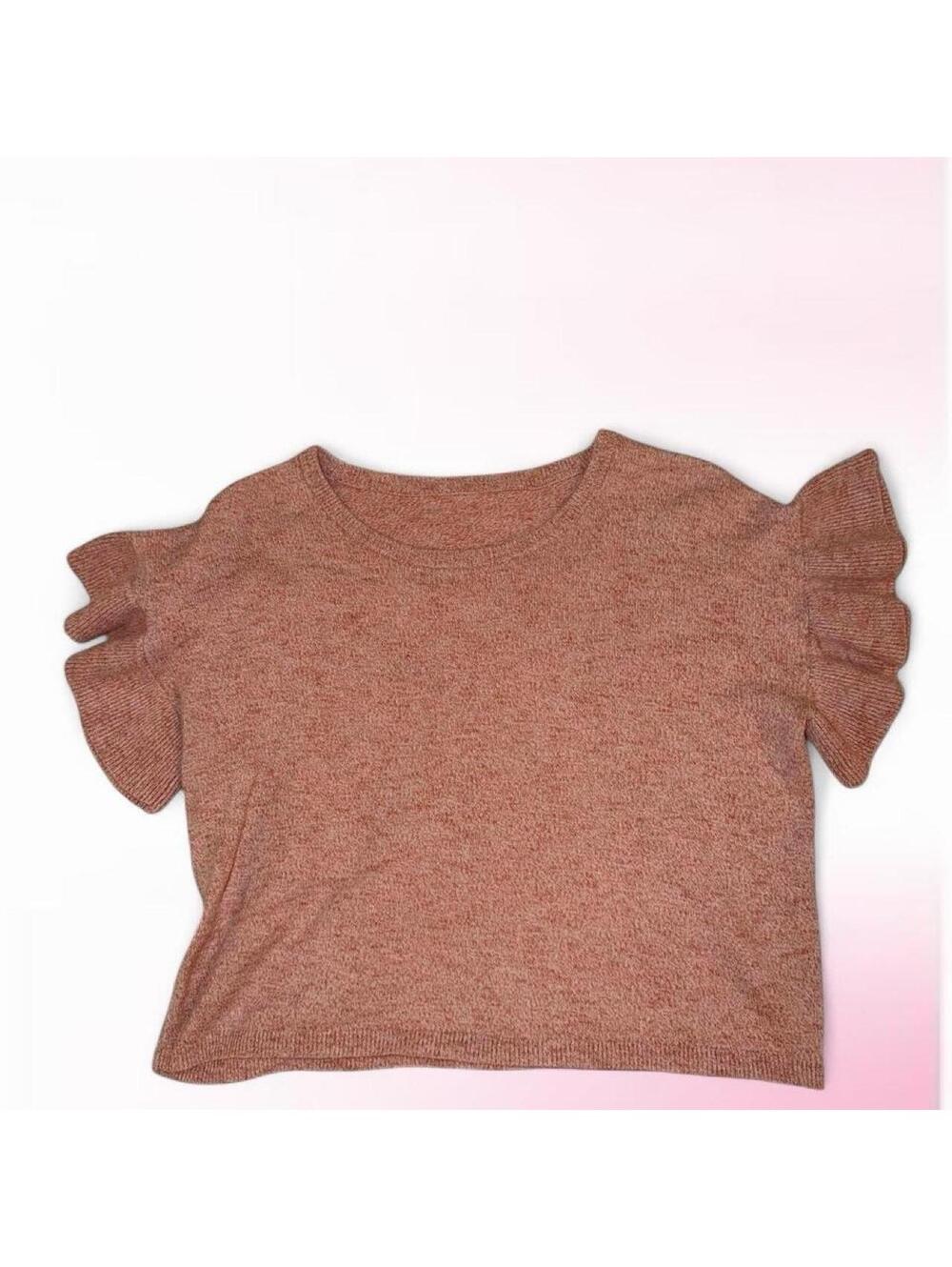 soft knit ruffle sleeve top ♡ - Picture 4 of 6